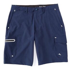 Mens TOMMY BAHAMA Blue Cargo Island Active Cayman Isles Hybrid Board Shorts